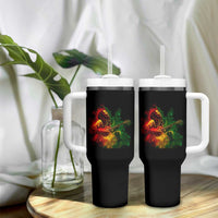Marley Guitarist Tumbler With Handle Smoke Cannabis Leaf 420 Rastafari Rasta Reggae Music - Wonder Print Shop