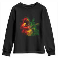 Marley Guitarist Youth Sweatshirt Smoke Cannabis Leaf 420 Rastafari Rasta Reggae Music - Wonder Print Shop