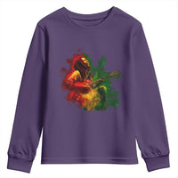 Marley Guitarist Youth Sweatshirt Smoke Cannabis Leaf 420 Rastafari Rasta Reggae Music - Wonder Print Shop