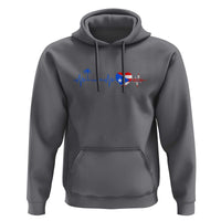 Puerto Rico Flag Hoodie Heartbeat EKG Pulse Boricua Pride Summer Beach - Wonder Print Shop