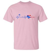 Puerto Rico Flag T Shirt Heartbeat EKG Pulse Boricua Pride Summer Beach - Wonder Print Shop
