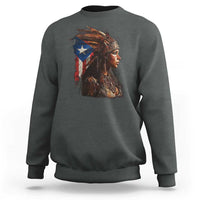 Puerto Rico Taino Warrior Woman Sweatshirt Boricua Pride