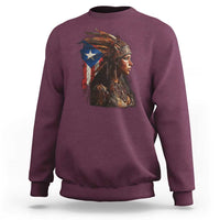 Puerto Rico Taino Warrior Woman Sweatshirt Boricua Pride