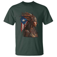 Puerto Rico Taino Warrior Woman T Shirt Boricua Pride
