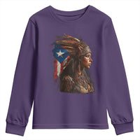 Puerto Rico Taino Warrior Woman Youth Sweatshirt Boricua Pride