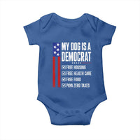 My Dog Is A Democrat Funny Political Satire Baby Onesie Patriotic Dog Lover Graphic Subtle FDT Humor