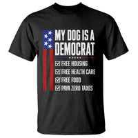 My Dog Is A Democrat Funny Political Satire T Shirt Patriotic Dog Lover Graphic Subtle FDT Humor