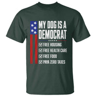 My Dog Is A Democrat Funny Political Satire T Shirt Patriotic Dog Lover Graphic Subtle FDT Humor