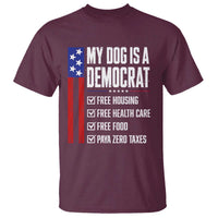 My Dog Is A Democrat Funny Political Satire T Shirt Patriotic Dog Lover Graphic Subtle FDT Humor