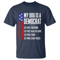 My Dog Is A Democrat Funny Political Satire T Shirt Patriotic Dog Lover Graphic Subtle FDT Humor