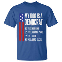 My Dog Is A Democrat Funny Political Satire T Shirt Patriotic Dog Lover Graphic Subtle FDT Humor