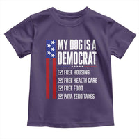 My Dog Is A Democrat Funny Political Satire Toddler T Shirt Patriotic Dog Lover Graphic Subtle FDT Humor