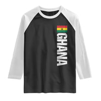 Distressed Ghana Flag Raglan Shirt Vintage Ghanese Flag Africa Ghanaian Heritage