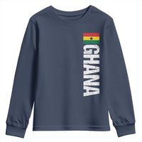 Distressed Ghana Flag Youth Sweatshirt Vintage Ghanese Flag Africa Ghanaian Heritage