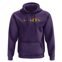 Heart Ghana Flag Hoodie Heartbeat EKG Pulse Proud Ghanaian