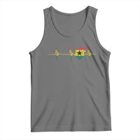Heart Ghana Flag Tank Top Heartbeat EKG Pulse Proud Ghanaian