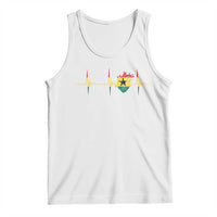 Heart Ghana Flag Tank Top Heartbeat EKG Pulse Proud Ghanaian