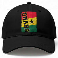 Vintage Distressed Ghana Flag Baseball Cap Ghanaian Heritage Africa Ghanese Roots