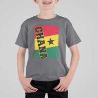 Vintage Distressed Ghana Flag T Shirt For Kid Ghanaian Heritage Africa Ghanese Roots