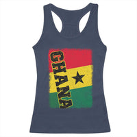Vintage Distressed Ghana Flag Racerback Tank Top Ghanaian Heritage Africa Ghanese Roots