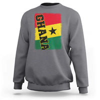 Vintage Distressed Ghana Flag Sweatshirt Ghanaian Heritage Africa Ghanese Roots