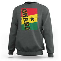 Vintage Distressed Ghana Flag Sweatshirt Ghanaian Heritage Africa Ghanese Roots