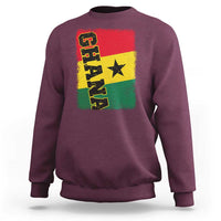 Vintage Distressed Ghana Flag Sweatshirt Ghanaian Heritage Africa Ghanese Roots