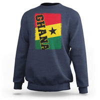 Vintage Distressed Ghana Flag Sweatshirt Ghanaian Heritage Africa Ghanese Roots