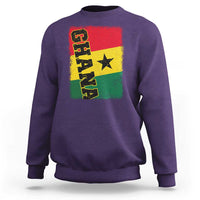 Vintage Distressed Ghana Flag Sweatshirt Ghanaian Heritage Africa Ghanese Roots