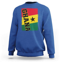 Vintage Distressed Ghana Flag Sweatshirt Ghanaian Heritage Africa Ghanese Roots
