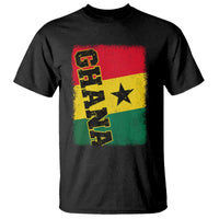 Vintage Distressed Ghana Flag T Shirt Ghanaian Heritage Africa Ghanese Roots