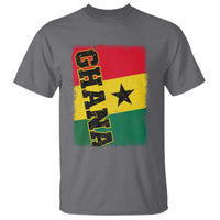 Vintage Distressed Ghana Flag T Shirt Ghanaian Heritage Africa Ghanese Roots