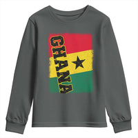 Vintage Distressed Ghana Flag Youth Sweatshirt Ghanaian Heritage Africa Ghanese Roots