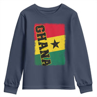 Vintage Distressed Ghana Flag Youth Sweatshirt Ghanaian Heritage Africa Ghanese Roots