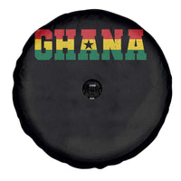 Ghana Flag Spare Tire Cover Varsity Lettering Design Ghanaian Pride Heritage Graphic