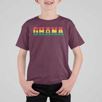 Ghana Flag T Shirt For Kid Varsity Lettering Design Ghanaian Pride Heritage Graphic