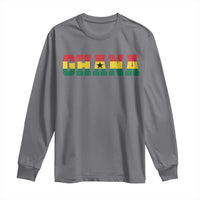 Ghana Flag Long Sleeve Shirt Varsity Lettering Design Ghanaian Pride Heritage Graphic