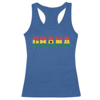 Ghana Flag Racerback Tank Top Varsity Lettering Design Ghanaian Pride Heritage Graphic