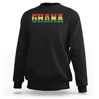Ghana Flag Sweatshirt Varsity Lettering Design Ghanaian Pride Heritage Graphic