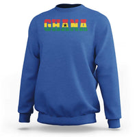 Ghana Flag Sweatshirt Varsity Lettering Design Ghanaian Pride Heritage Graphic