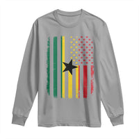 Ghana American Flag Long Sleeve Shirt Vintage Ghanaian Pride Heritage Graphic for Ghanaian Americans