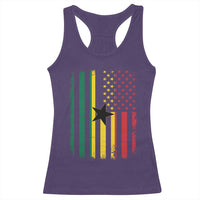 Ghana American Flag Racerback Tank Top Vintage Ghanaian Pride Heritage Graphic for Ghanaian Americans