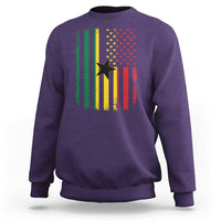 Ghana American Flag Sweatshirt Vintage Ghanaian Pride Heritage Graphic for Ghanaian Americans