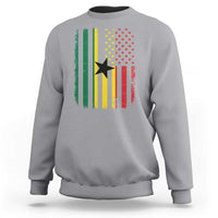 Ghana American Flag Sweatshirt Vintage Ghanaian Pride Heritage Graphic for Ghanaian Americans