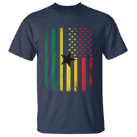 Ghana American Flag T Shirt Vintage Ghanaian Pride Heritage Graphic for Ghanaian Americans