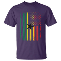 Ghana American Flag T Shirt Vintage Ghanaian Pride Heritage Graphic for Ghanaian Americans
