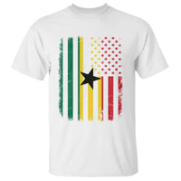 Ghana American Flag T Shirt Vintage Ghanaian Pride Heritage Graphic for Ghanaian Americans