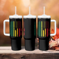 Ghana American Flag Tumbler With Handle Vintage Ghanaian Pride Heritage Graphic for Ghanaian Americans