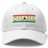Retro Ghana Flag Baseball Cap Vintage Ghanaian Pride Ghanese Roots Heritage Graphic
