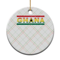 Retro Ghana Flag Ceramic Ornament Vintage Ghanaian Pride Ghanese Roots Heritage Graphic